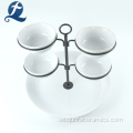 Ny design vit keramisk liten skål med hylla